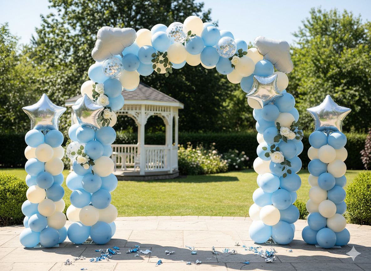 Balloon arch and column installation